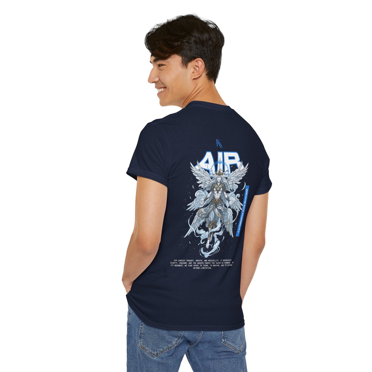 Air Oversized T‑Shirt — Flow & Freedom Illustration Tee