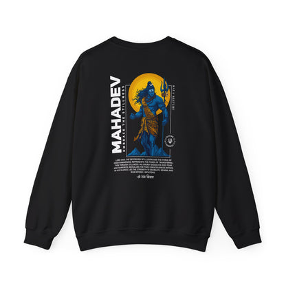 Mahadev Graphic Sweatshirt — Shiva Trident Illustration Tee