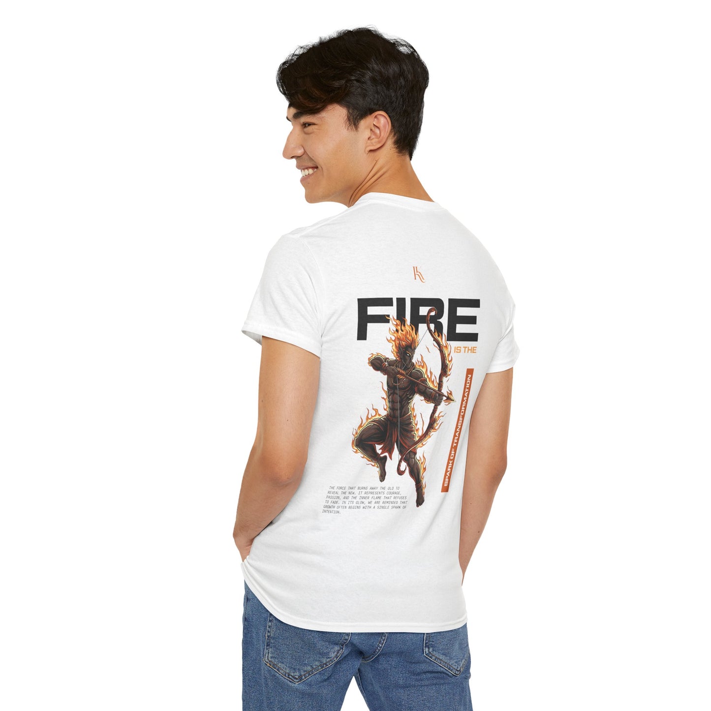 Fire Oversized T‑Shirt — Element of Power Illustration Tee