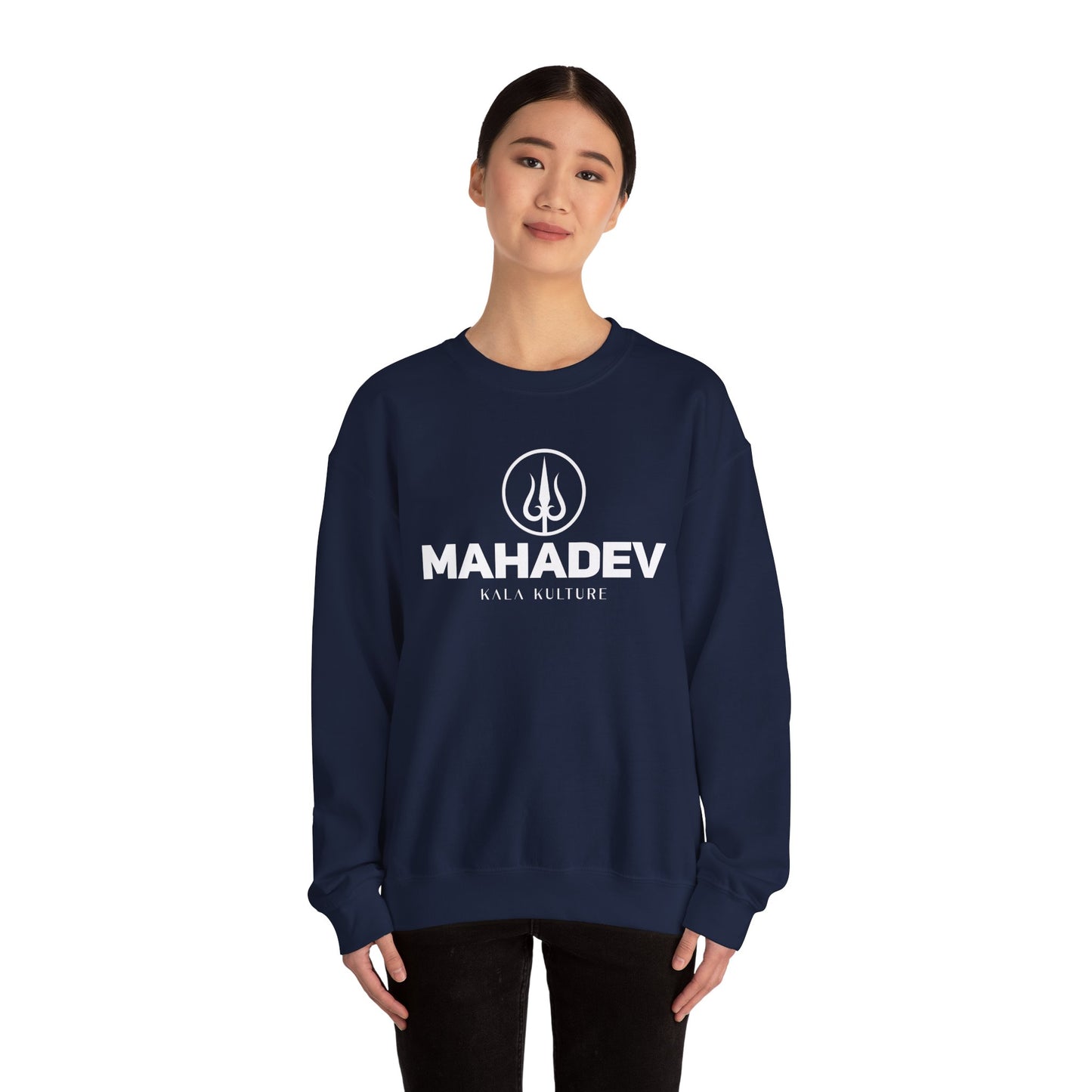 Mahadev Graphic Sweatshirt — Shiva Trident Illustration Tee