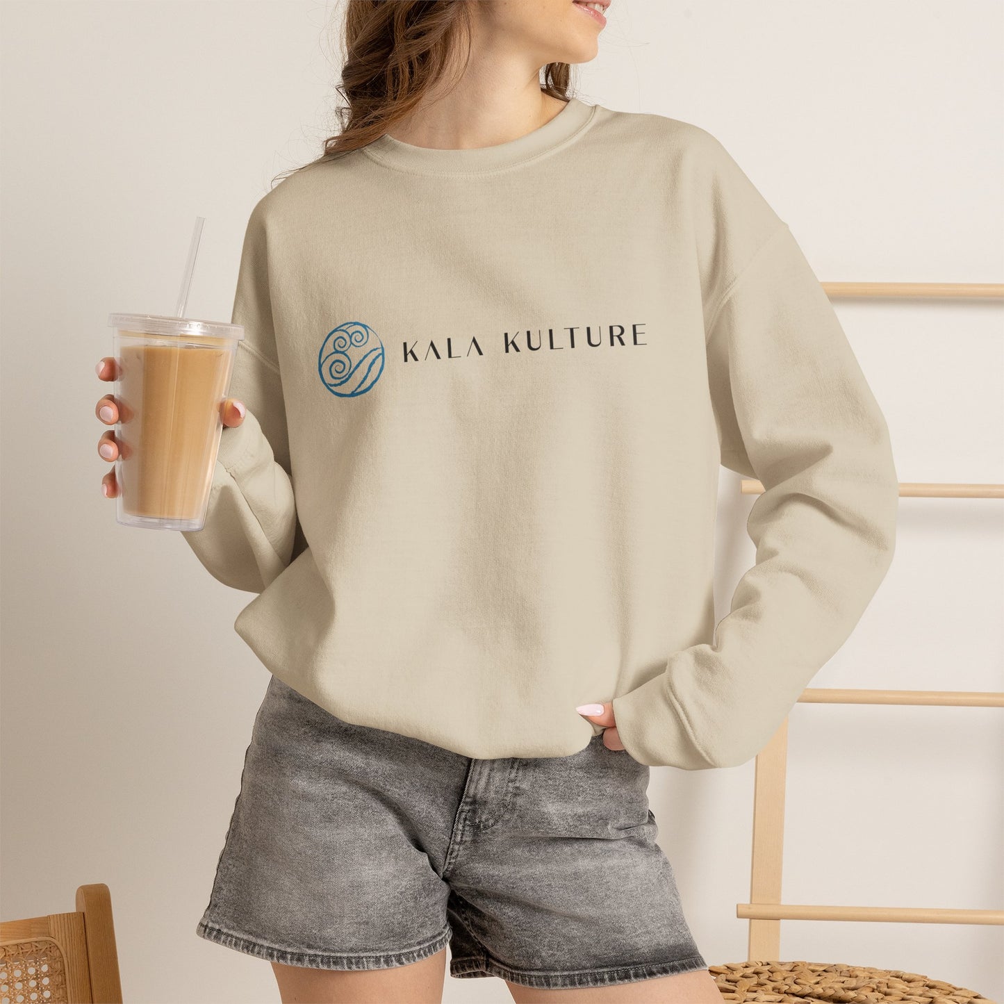 Water Oversized Sweatshirt — Calm & Clarity Illustration Tee