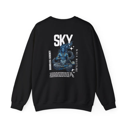Sky Oversized Sweatshirt — Boundless Serenity Illustration Tee