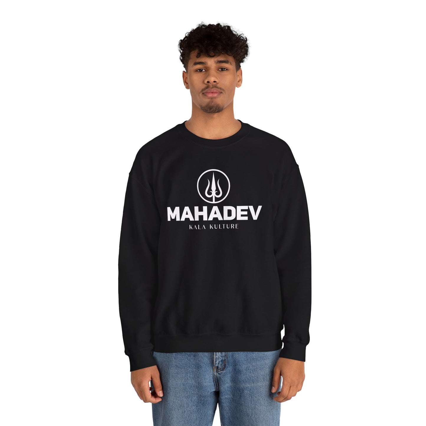 Mahadev Graphic Sweatshirt — Shiva Trident Illustration Tee