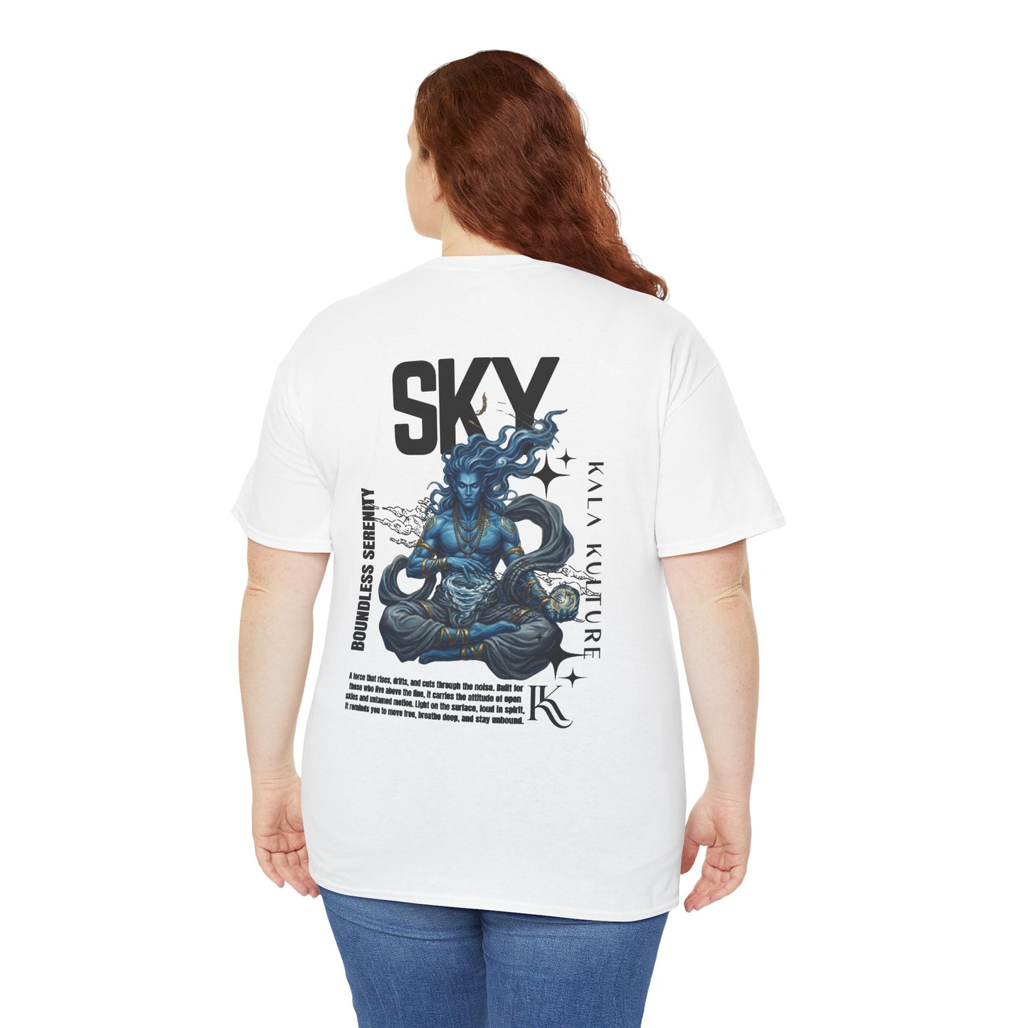 Sky Oversized T‑Shirt — Boundless Serenity Illustration Tee