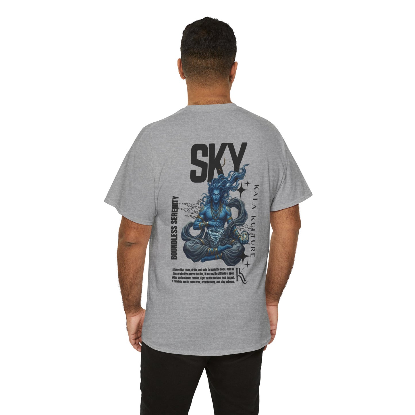 Sky Oversized T‑Shirt — Boundless Serenity Illustration Tee