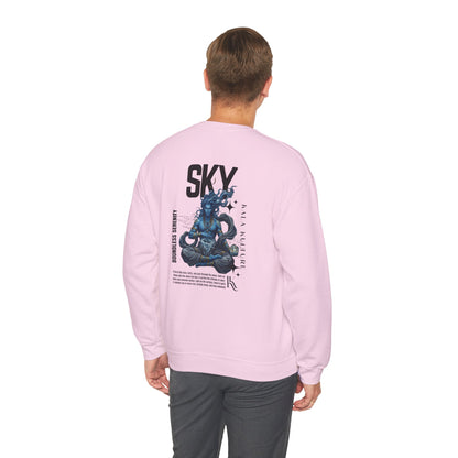 Sky Oversized Sweatshirt — Boundless Serenity Illustration Tee