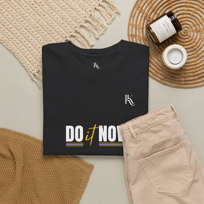 Do It Now Oversized T‑Shirt — Act Without Delay Illustration Tee