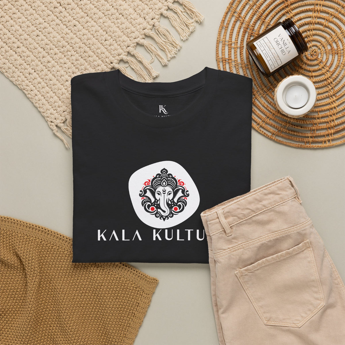 Ganesha Graphic T‑Shirt — Cosmic Wisdom Illustration Tee V3