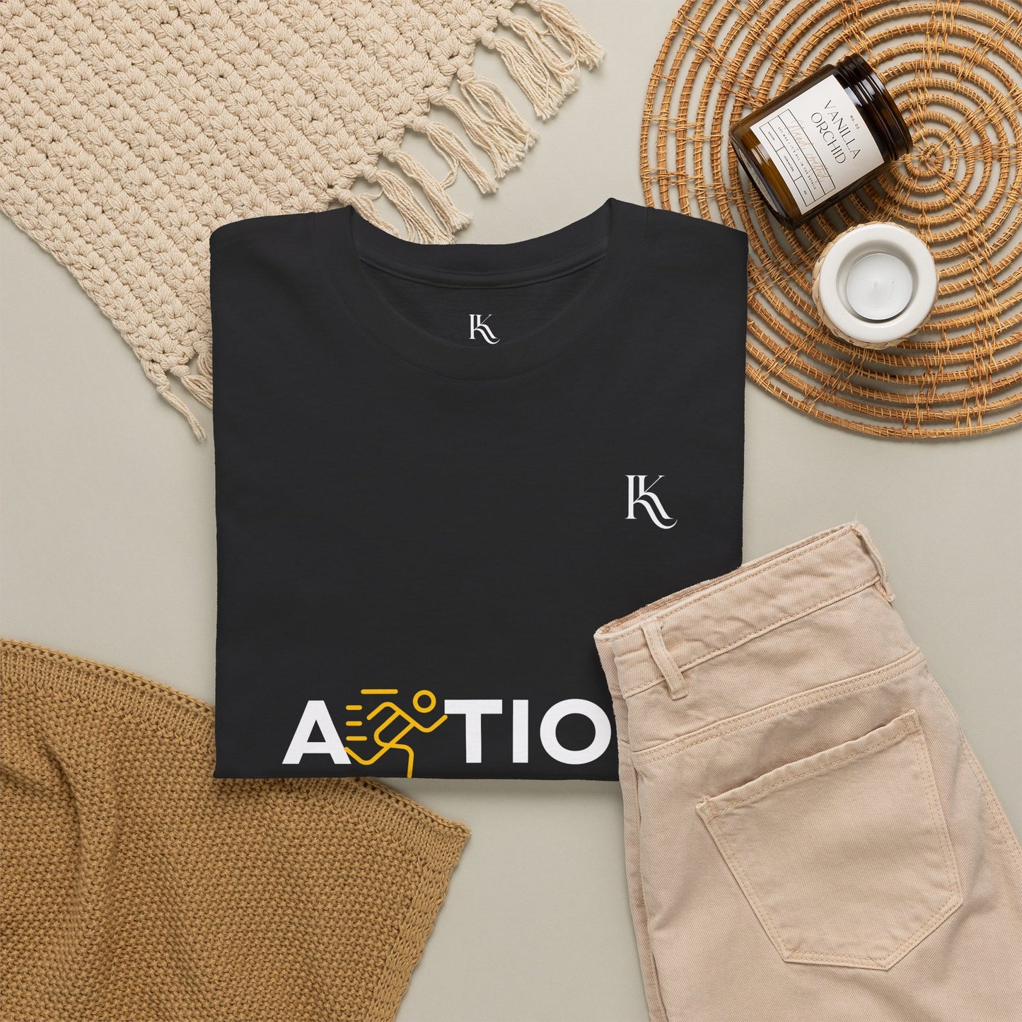 Action Oversized T‑Shirt — Move With Intent Illustration Tee