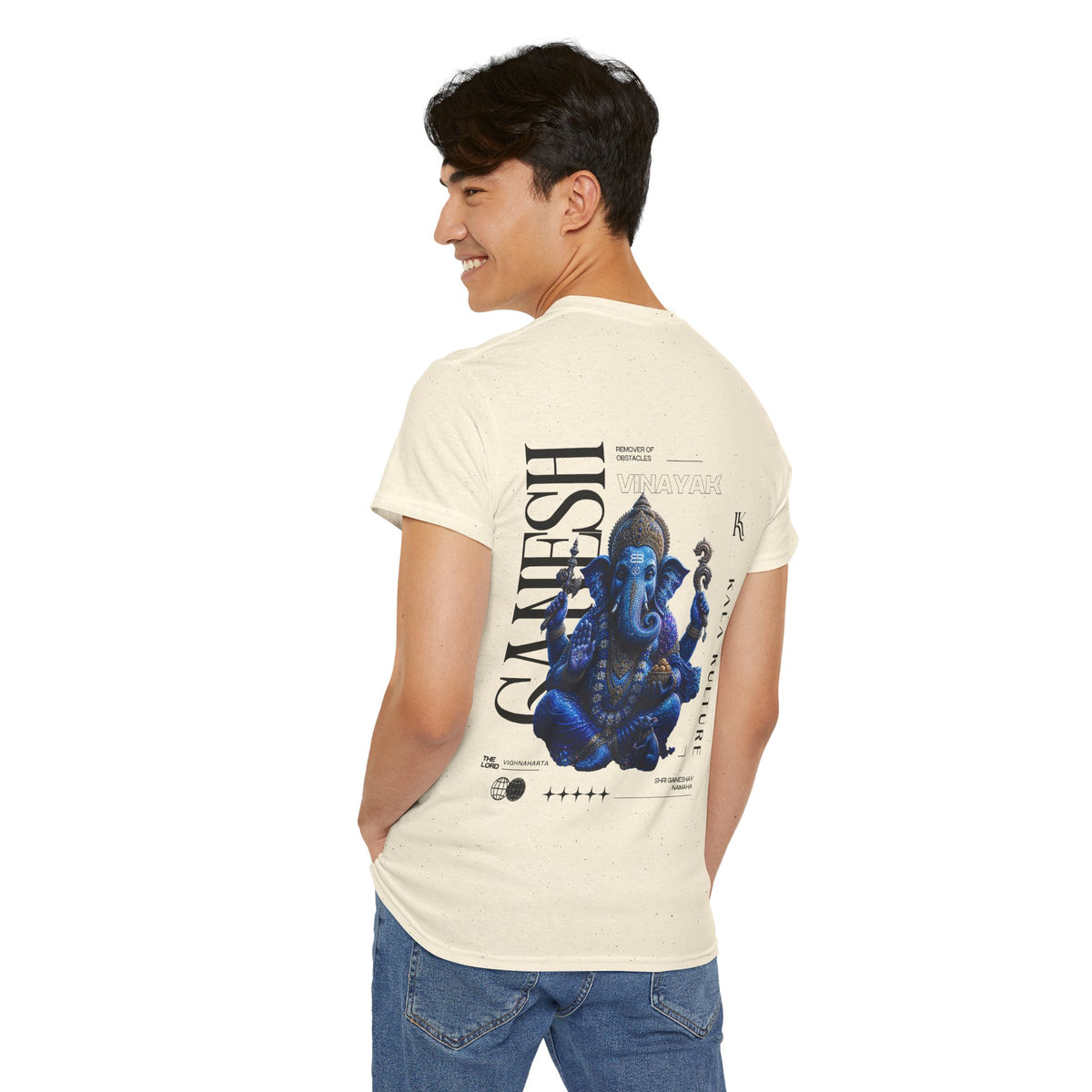 Ganesha Graphic T‑Shirt — Cosmic Wisdom Illustration Tee V3
