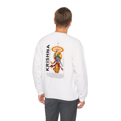 Krishna Graphic Sweatshirt — Divine Melody Illustration Tee