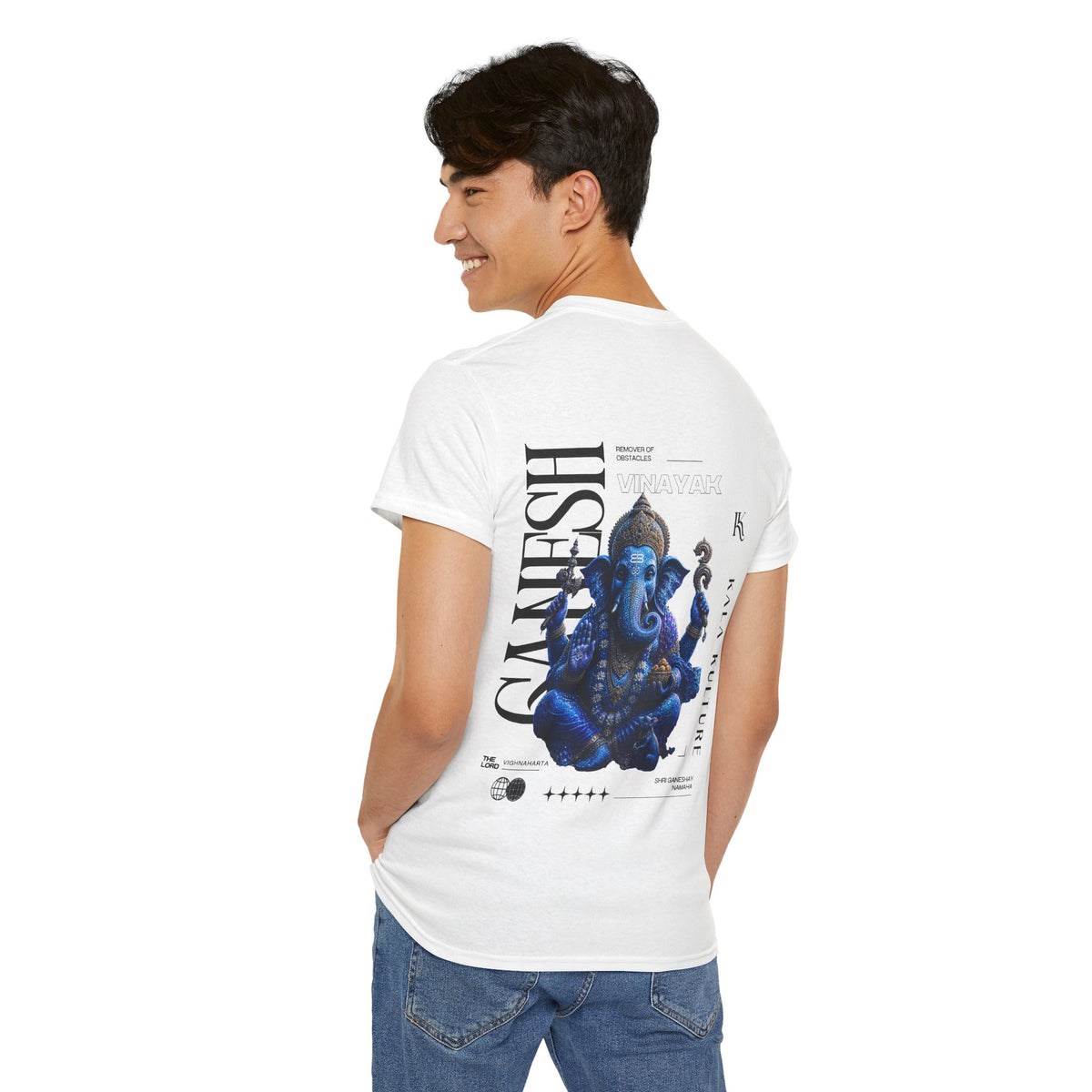 Ganesha Graphic T‑Shirt — Cosmic Wisdom Illustration Tee V3