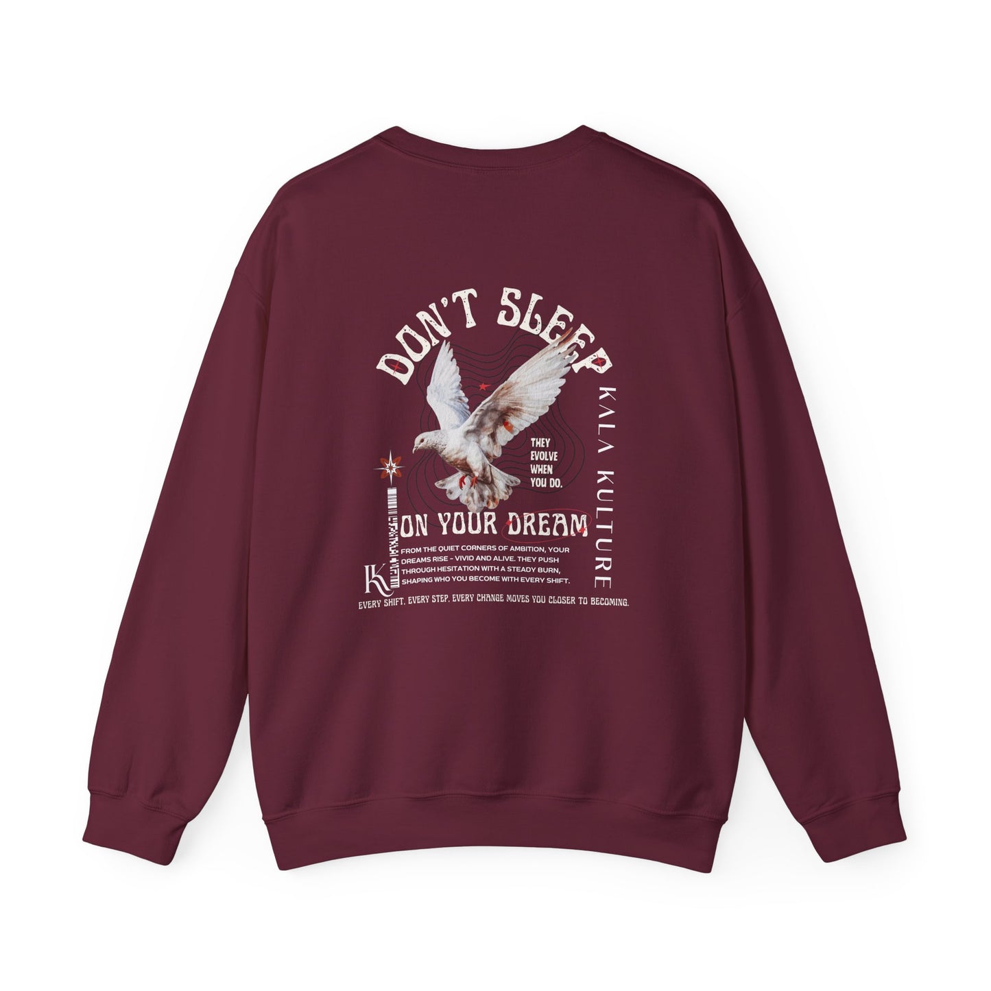 Don’t Sleep on Your Dreams Oversized Sweatshirt — Dream. Shift. Become.