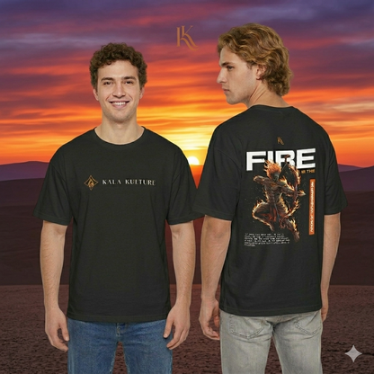 Fire Oversized T‑Shirt — Element of Power Illustration Tee