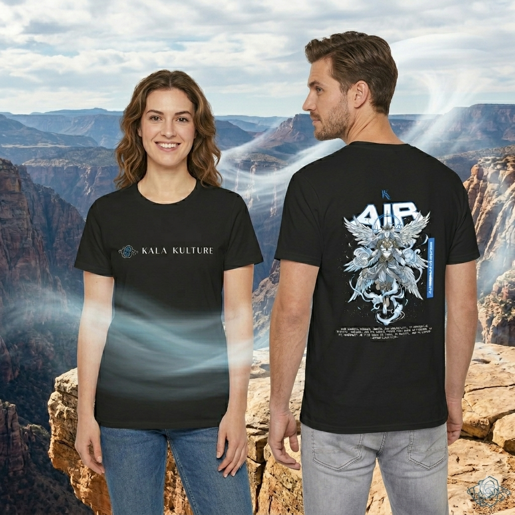 Air Oversized T‑Shirt — Flow & Freedom Illustration Tee