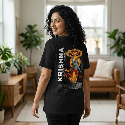 Krishna Graphic T‑Shirt — Divine Melody Illustration Tee
