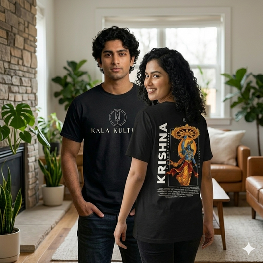 Krishna Graphic T‑Shirt — Divine Melody Illustration Tee