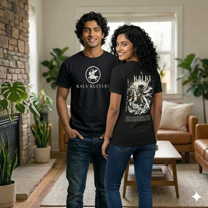 Kalki Oversized T‑Shirt — End of the Dark Age Illustration Tee