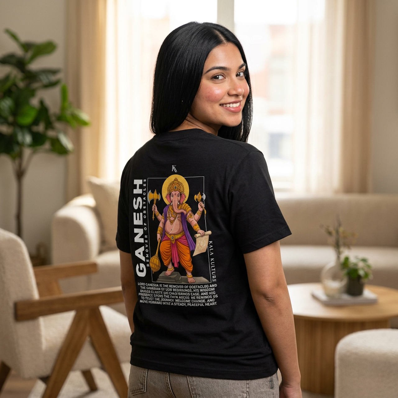 Ganesha Graphic T‑Shirt — Cosmic Wisdom Illustration Tee