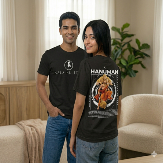 Hanuman Oversized T‑Shirt — Courage & Bhakti Illustration Tee