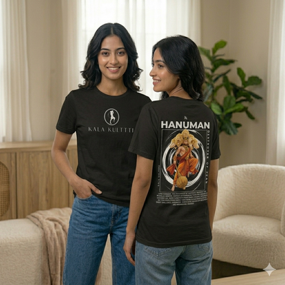 Hanuman Oversized T‑Shirt — Courage & Bhakti Illustration Tee