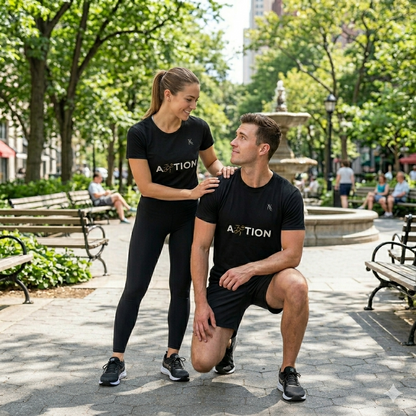Action Oversized T‑Shirt — Move With Intent Illustration Tee