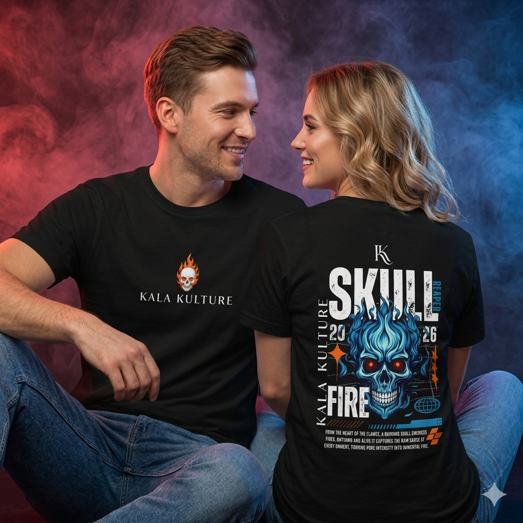 Skull Fire Oversized T‑Shirt — Flame‑Forged Identity