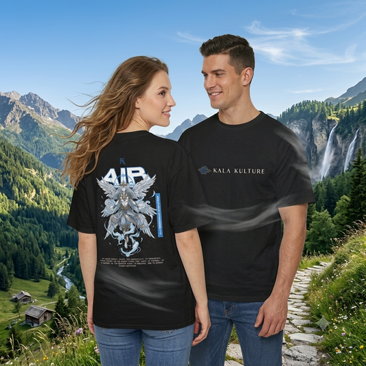 Air Oversized T‑Shirt — Flow & Freedom Illustration Tee