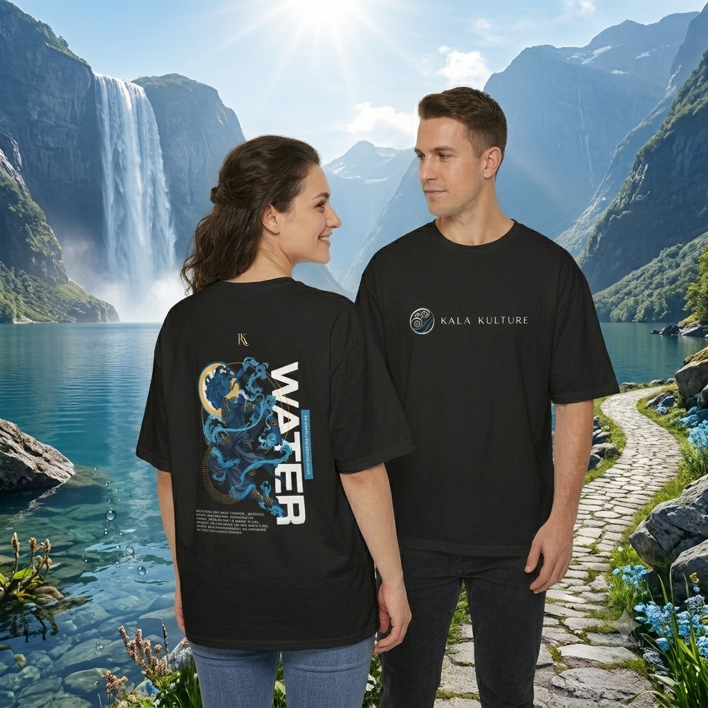 Water Oversized T‑Shirt — Calm & Clarity Illustration Tee