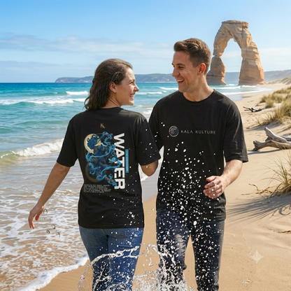 Water Oversized T‑Shirt — Calm & Clarity Illustration Tee
