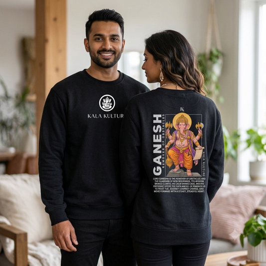 Ganesha Graphic Sweatshirt — Cosmic Wisdom Illustration Tee