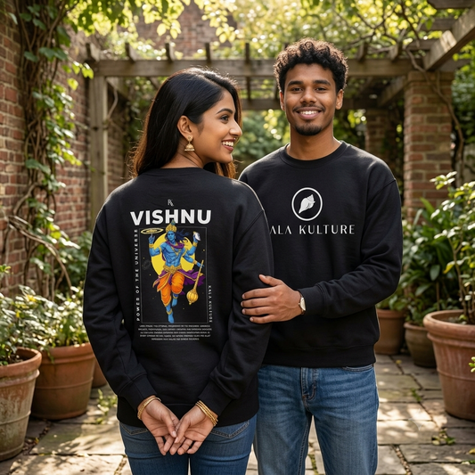 Vishnu Graphic Sweatshirt — Eternal Balance Illustration Tee