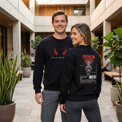 Demon Mask Oversized Sweatshirt — Fearless Within