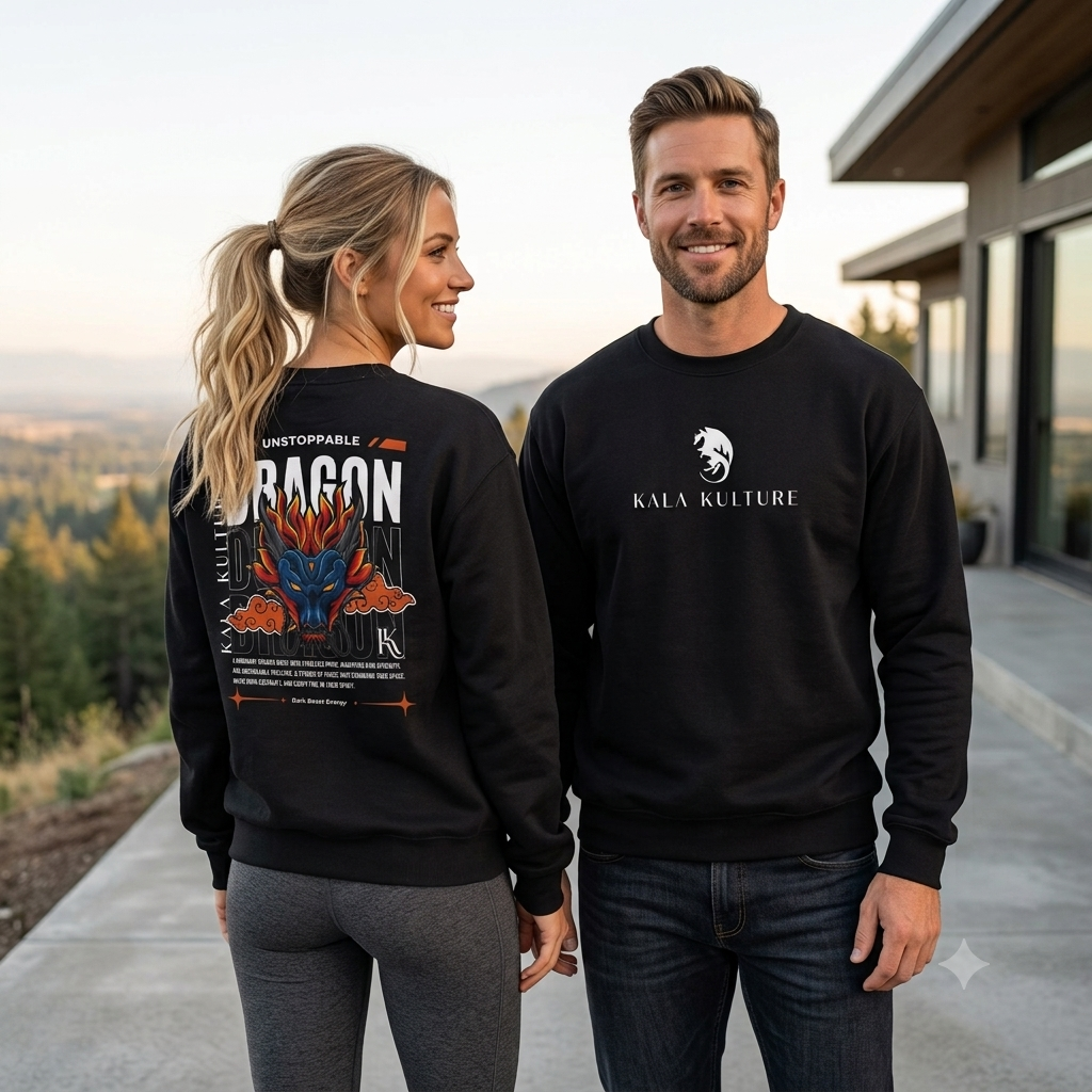 Dragon Oversized Sweatshirt — Strength in Stillness