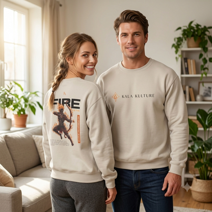 Fire Oversized Sweatshirt — Element of Power Illustration Tee
