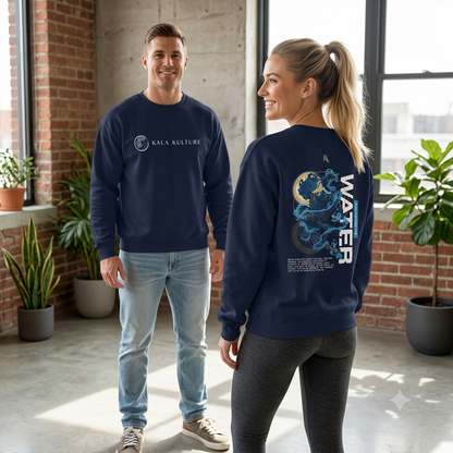 Water Oversized Sweatshirt — Calm & Clarity Illustration Tee
