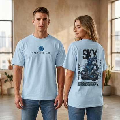 Sky Oversized T‑Shirt — Boundless Serenity Illustration Tee