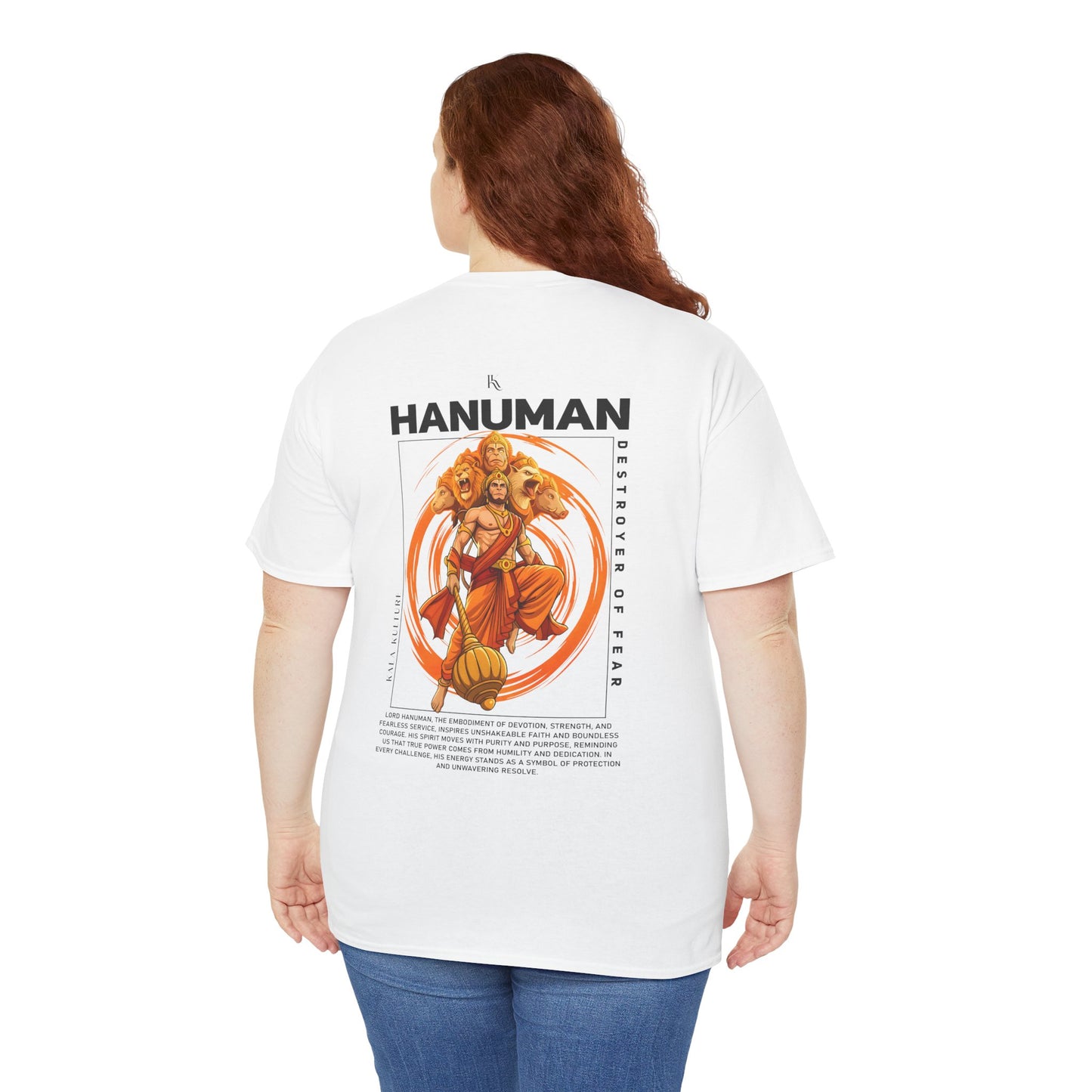 Hanuman Oversized T‑Shirt — Courage & Bhakti Illustration Tee