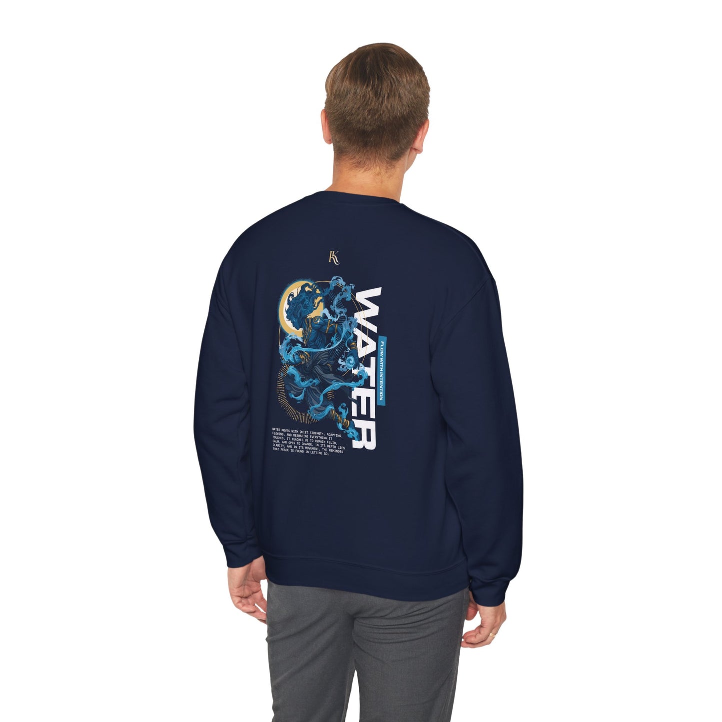 Water Oversized Sweatshirt — Calm & Clarity Illustration Tee