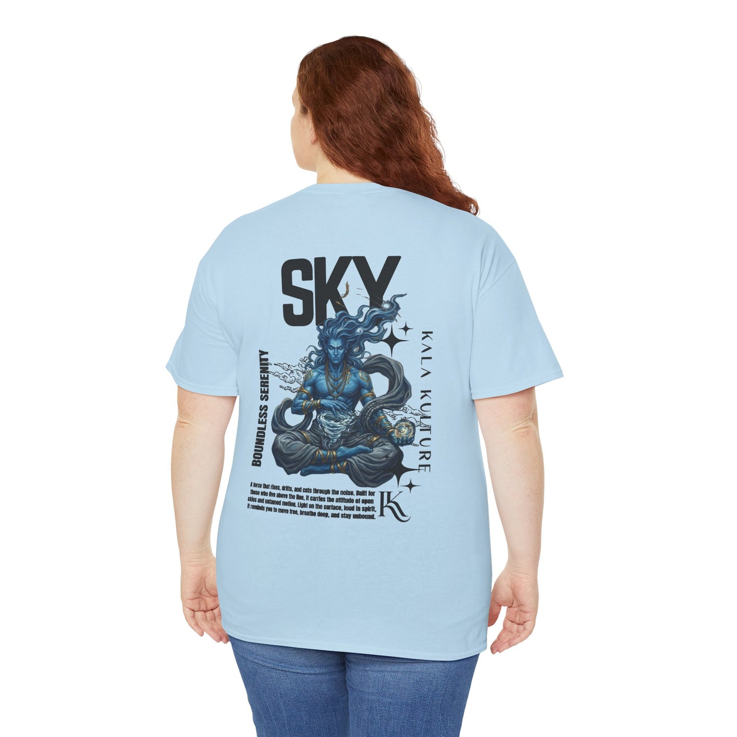Sky Oversized T‑Shirt — Boundless Serenity Illustration Tee