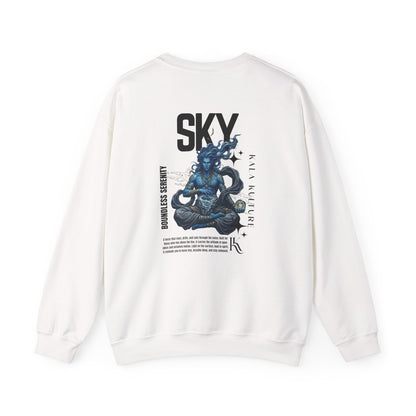 Sky Oversized Sweatshirt — Boundless Serenity Illustration Tee