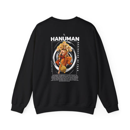 Hanuman Oversized Sweatshirt — Courage & Bhakti Illustration Tee
