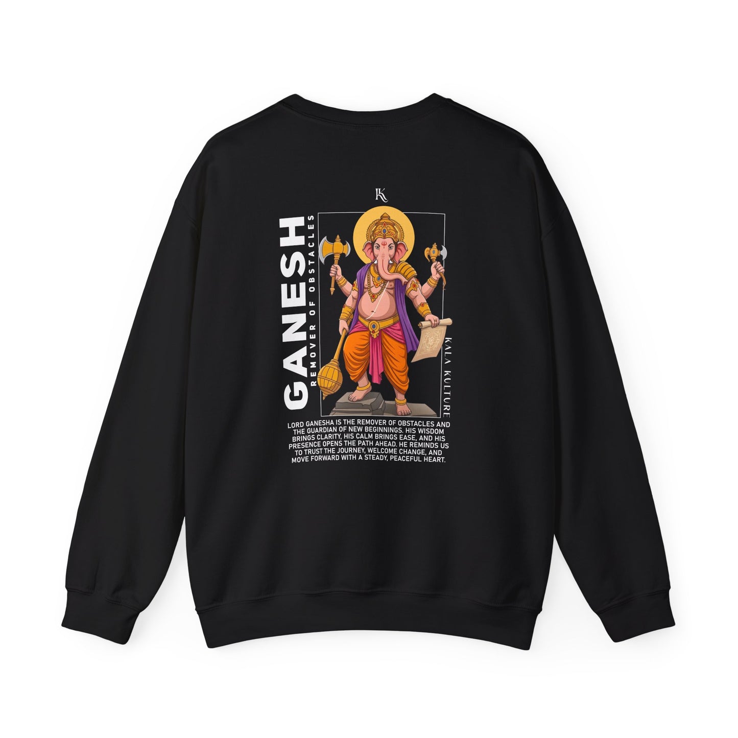 Ganesha Graphic Sweatshirt — Cosmic Wisdom Illustration Tee