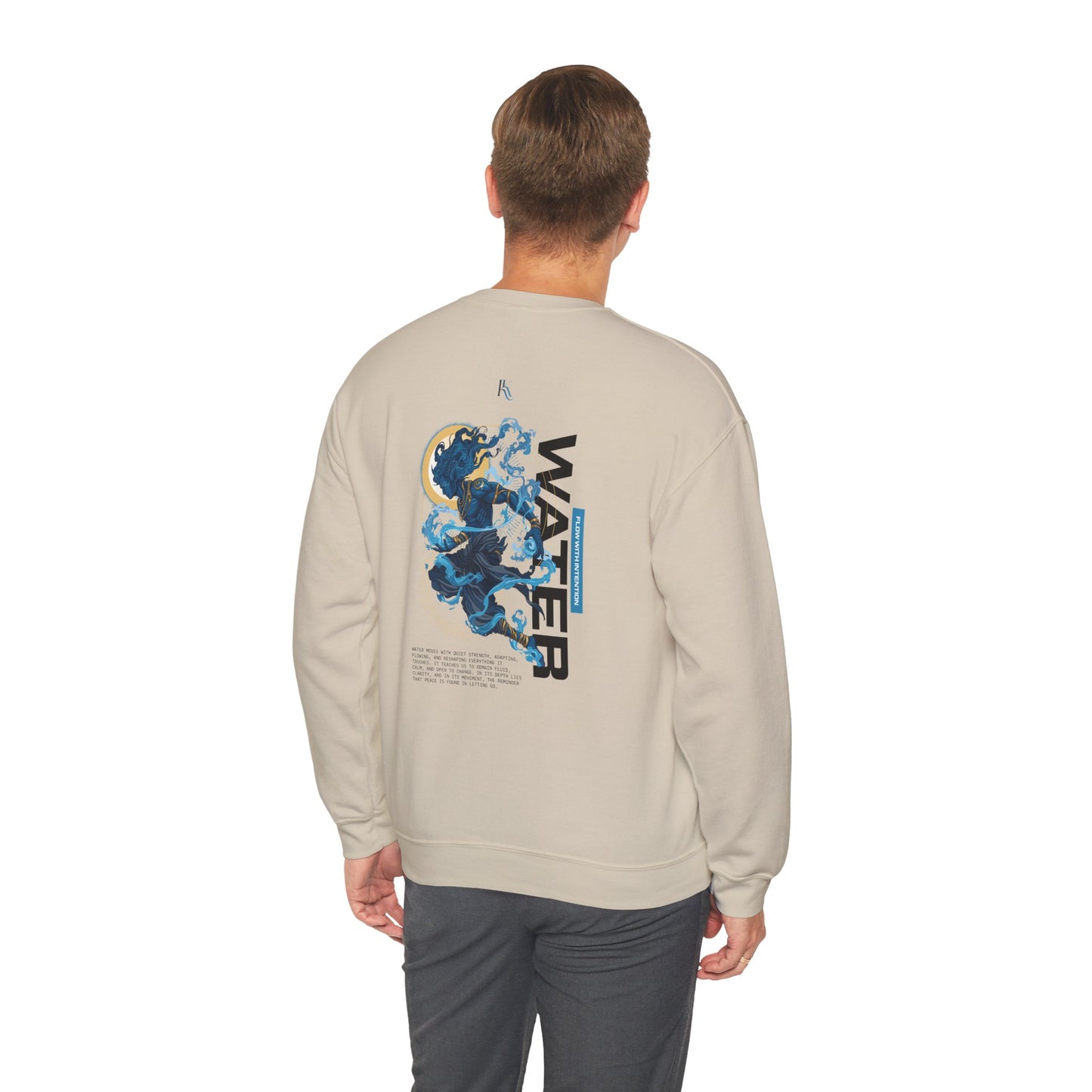 Water Oversized Sweatshirt — Calm & Clarity Illustration Tee