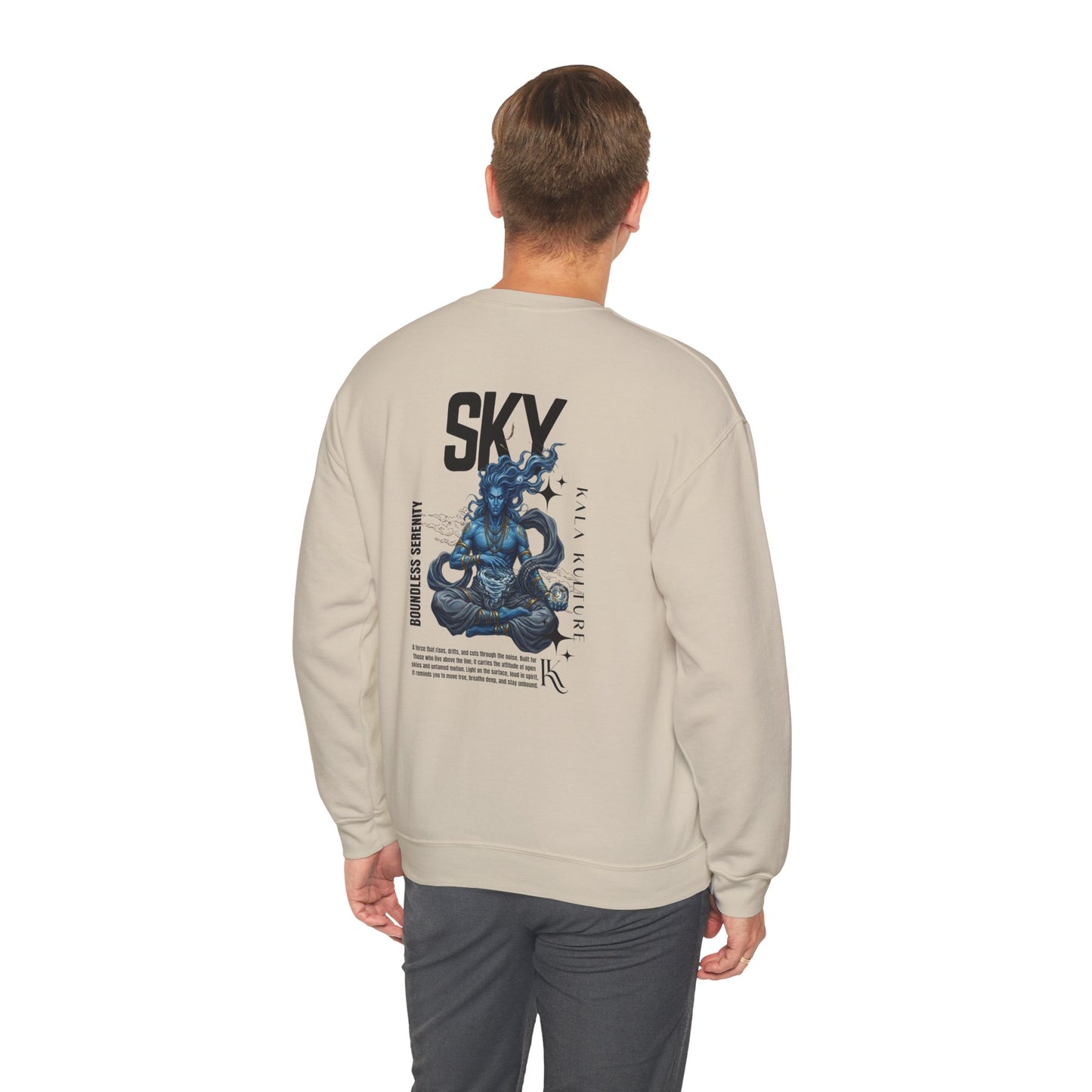 Sky Oversized Sweatshirt — Boundless Serenity Illustration Tee