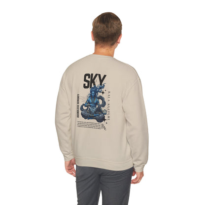 Sky Oversized Sweatshirt — Boundless Serenity Illustration Tee