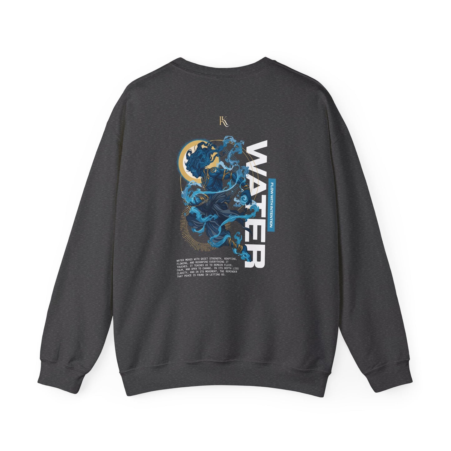 Water Oversized Sweatshirt — Calm & Clarity Illustration Tee