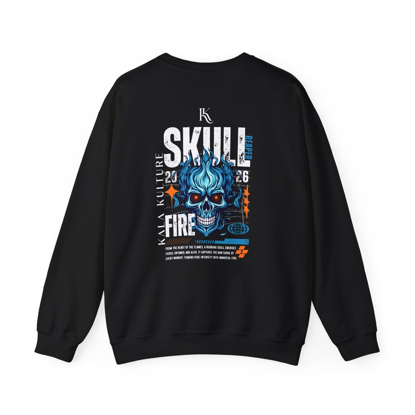 Skull Fire Oversized Sweatshirt — Flame‑Forged Identity