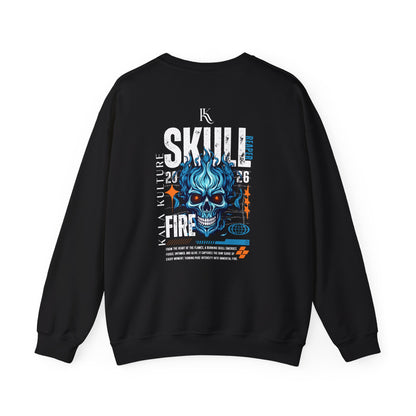 Skull Fire Oversized Sweatshirt — Flame‑Forged Identity