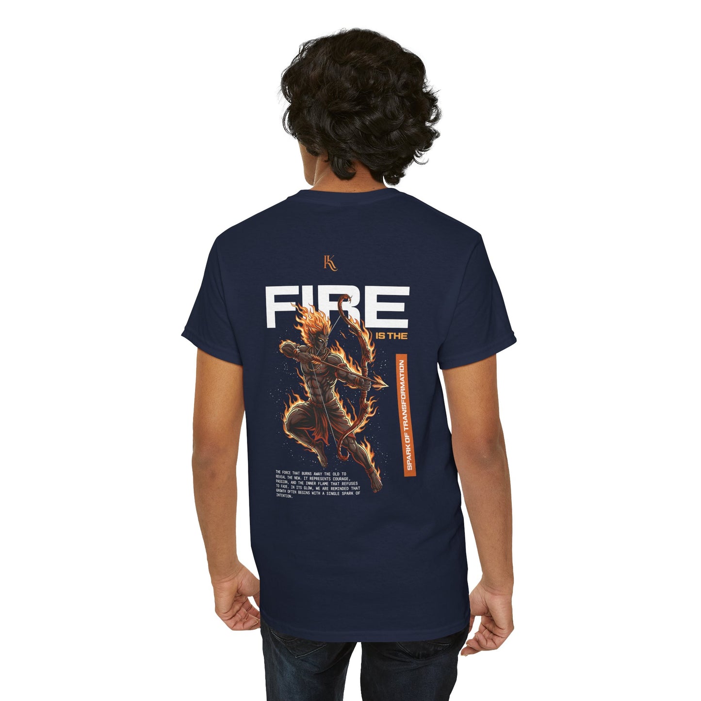 Fire Oversized T‑Shirt — Element of Power Illustration Tee